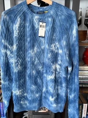 Ralph Lauren Cotton Cable-Knit Crewneck Sweater